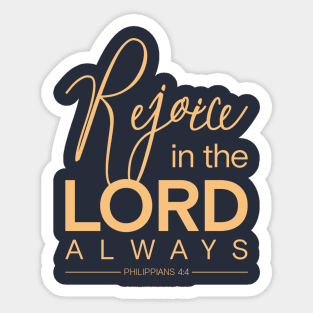 Christian Bible Verse Design Philippians 4:4 Rejoice in the Lord Sticker